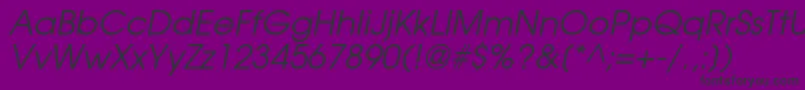 AgavalanchecItalic Font – Black Fonts on Purple Background