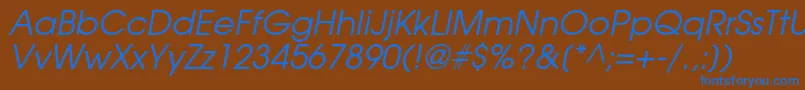 AgavalanchecItalic Font – Blue Fonts on Brown Background