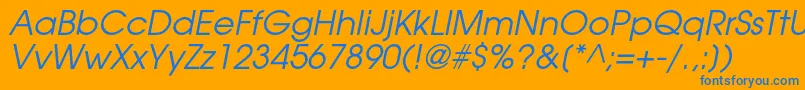 AgavalanchecItalic Font – Blue Fonts on Orange Background