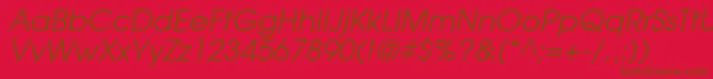 AgavalanchecItalic Font – Brown Fonts on Red Background