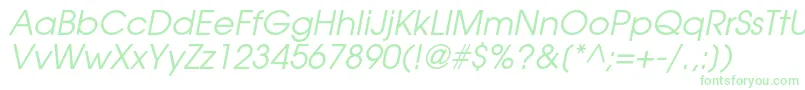 AgavalanchecItalic Font – Green Fonts on White Background