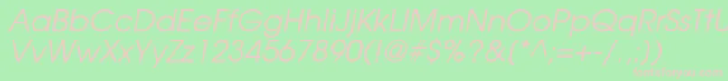 AgavalanchecItalic Font – Pink Fonts on Green Background