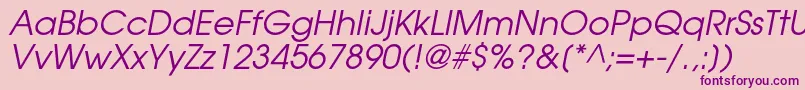 AgavalanchecItalic Font – Purple Fonts on Pink Background