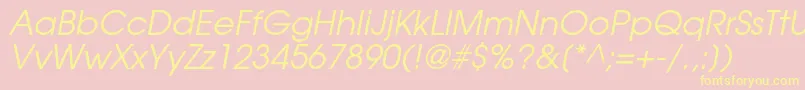 AgavalanchecItalic Font – Yellow Fonts on Pink Background