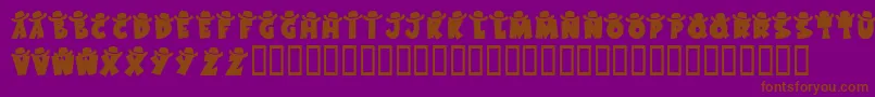 KrWesternWear1 Font – Brown Fonts on Purple Background