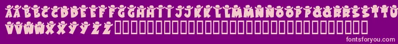 KrWesternWear1 Font – Pink Fonts on Purple Background