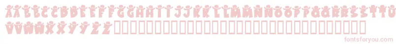 KrWesternWear1 Font – Pink Fonts on White Background