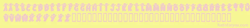 KrWesternWear1 Font – Pink Fonts on Yellow Background