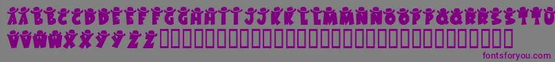 KrWesternWear1 Font – Purple Fonts on Gray Background