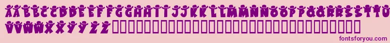 KrWesternWear1 Font – Purple Fonts on Pink Background