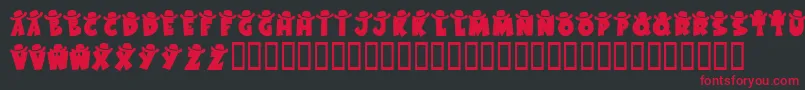 KrWesternWear1 Font – Red Fonts on Black Background