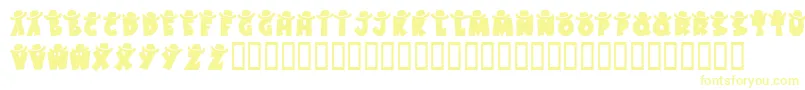 KrWesternWear1 Font – Yellow Fonts on White Background