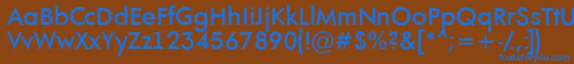 フォントAFuturaortoltBold – 茶色の背景に青い文字