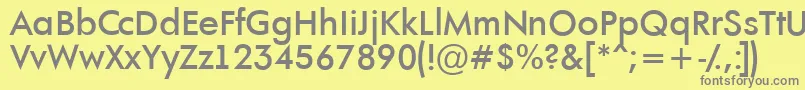 フォントAFuturaortoltBold – 黄色の背景に灰色の文字