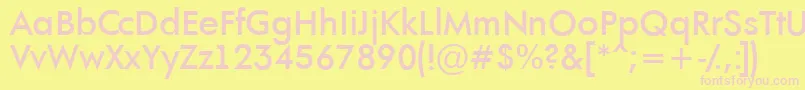 AFuturaortoltBold Font – Pink Fonts on Yellow Background