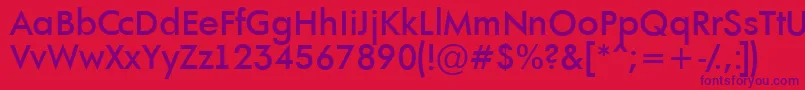 AFuturaortoltBold Font – Purple Fonts on Red Background