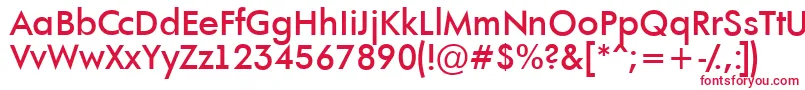 フォントAFuturaortoltBold – 白い背景に赤い文字