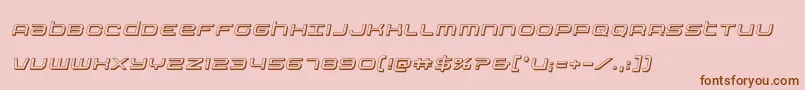 Nextwave3Dital-Schriftart – Braune Schriften auf rosa Hintergrund