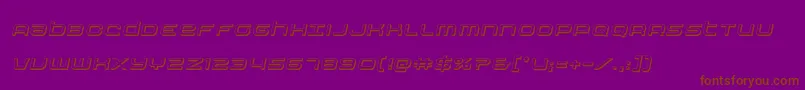Nextwave3Dital-fontti – ruskeat fontit violetilla taustalla