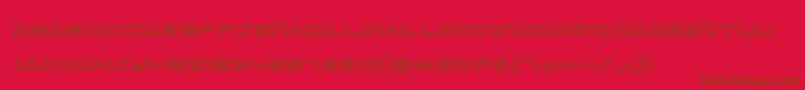フォントNextwave3Dital – 赤い背景に茶色の文字