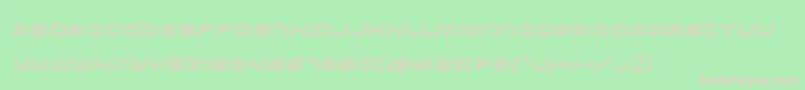 フォントNextwave3Dital – 緑の背景にピンクのフォント