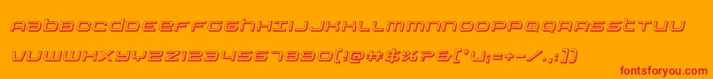 フォントNextwave3Dital – オレンジの背景に赤い文字
