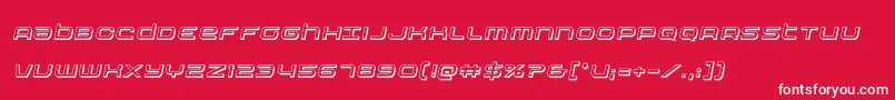 Nextwave3Dital Font – White Fonts on Red Background