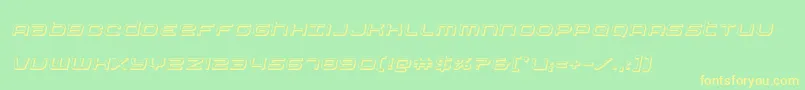 Nextwave3Dital Font – Yellow Fonts on Green Background