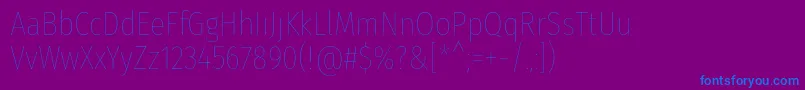 FirasanscondensedHair Font – Blue Fonts on Purple Background