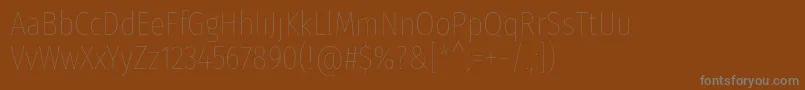 FirasanscondensedHair Font – Gray Fonts on Brown Background