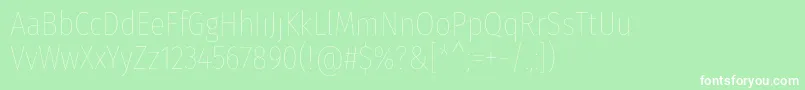 FirasanscondensedHair Font – White Fonts on Green Background