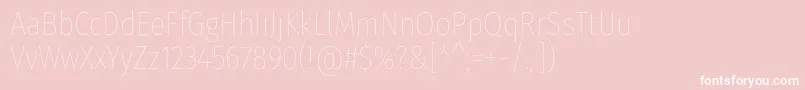 FirasanscondensedHair Font – White Fonts on Pink Background