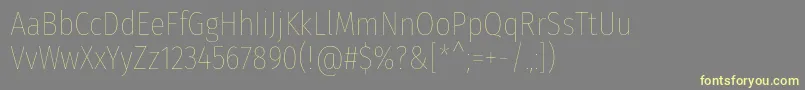 FirasanscondensedHair Font – Yellow Fonts on Gray Background