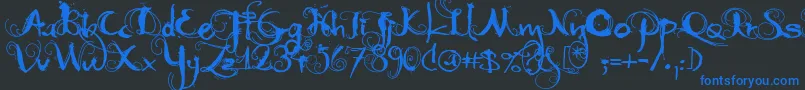 More about MoonlightShadow Font MoonlightShadow Font – Blue Fonts on Black Background