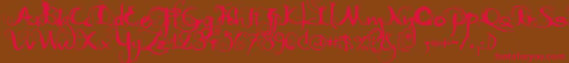 MoonlightShadow Font – Red Fonts on Brown Background