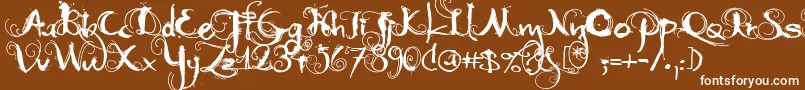 MoonlightShadowフォントについての詳細 フォントMoonlightShadow – 茶色の背景に白い文字