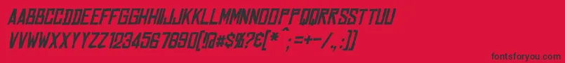 MarstonItalic Font – Black Fonts on Red Background
