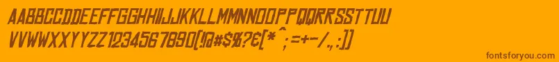 MarstonItalic Font – Brown Fonts on Orange Background