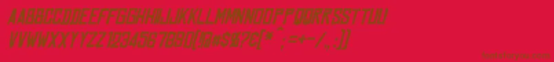 MarstonItalic-fontti – ruskeat fontit punaisella taustalla