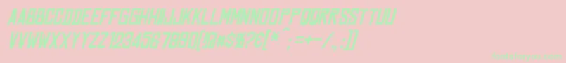 MarstonItalic Font – Green Fonts on Pink Background