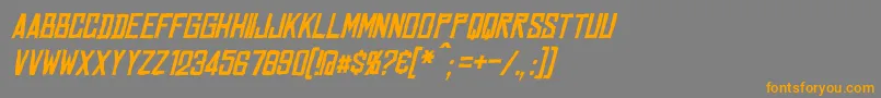MarstonItalic Font – Orange Fonts on Gray Background
