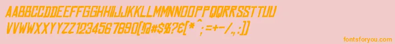 MarstonItalic Font – Orange Fonts on Pink Background