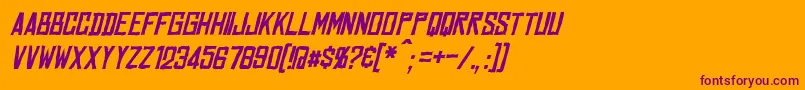 fuente MarstonItalic – Fuentes Moradas Sobre Fondo Naranja