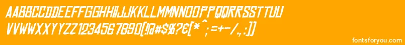 フォントMarstonItalic – オレンジの背景に白い文字