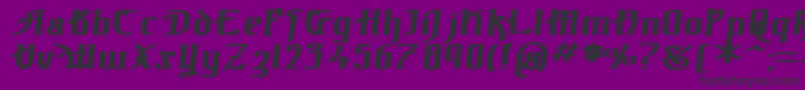 TheBlackBlocBoldItal Font – Black Fonts on Purple Background