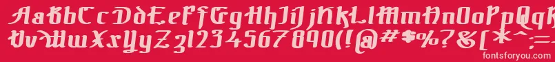 TheBlackBlocBoldItal Font – Pink Fonts on Red Background