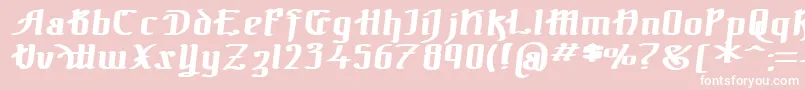 TheBlackBlocBoldItal Font – White Fonts on Pink Background