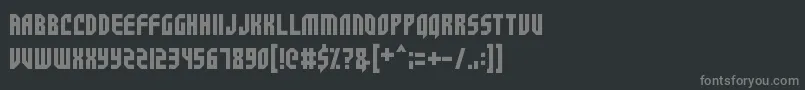 Fonte SpaceCrusader – fontes cinzas em um fundo preto