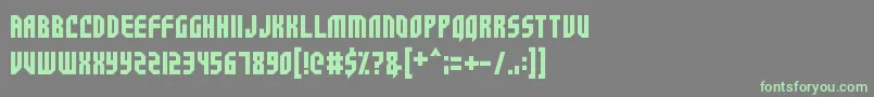 SpaceCrusader-fontti – vihreät fontit harmaalla taustalla