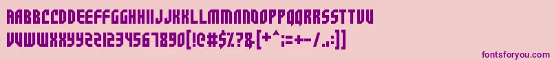 SpaceCrusader Font – Purple Fonts on Pink Background